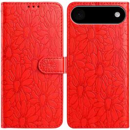 Mobigear Flowers iPhone Air Hoesje Bookcase Portemonnee - Rood