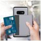 Mobigear Card Samsung Galaxy S10e Hoesje Hardcase Backcover Shockproof met Pasjeshouder - Legergroen