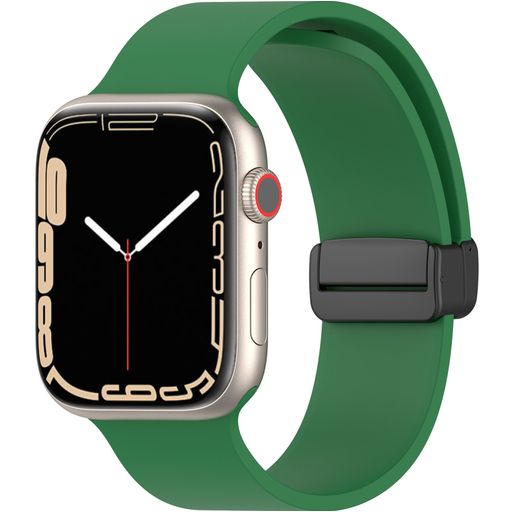 Mobigear Sport Mag Siliconen Apple Watch Bandje Magneetsluiting - 42/41/40/38 mm - Groen