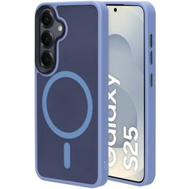 Mobiparts Hardcover Samsung Galaxy S25 MagSafe Hoesje Hardcase Backcover - Satin Light Blue