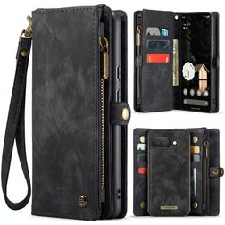CaseMe 008 Google Pixel 9a Hoesje Uitneembare 2in1 Bookcase Portemonnee - Zwart