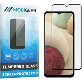 Mobigear Premium Samsung Galaxy A12 Glazen Screenprotector - Case Friendly - Zwart