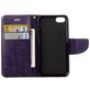 Mobigear Flowers iPhone SE (2020) Hoesje Bookcase Portemonnee - Paars