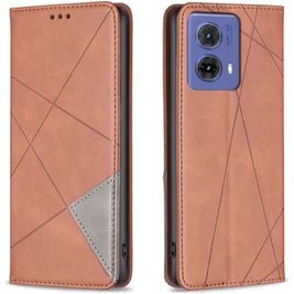 Mobigear Rhombus Slim Motorola Moto G85 Hoesje Bookcase - Bruin