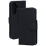 Mobiparts Samsung Galaxy A56 Hoesje Echt Leer Bookcase Portemonnee - Zwart