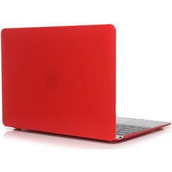 Mobigear Glossy MacBook 12 Inch (2015-2017) Hoes Hardshell Laptopcover MacBook Case - Rood - Model A1534
