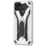 Mobigear Armor Stand Realme C21Y Hoesje Hardcase Backcover Shockproof met Standaard - Zilver