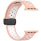 Mobigear Sport Plus Mag Siliconen Apple Watch Bandje Magneetsluiting - 42/41/40/38 mm - Wit / Roze