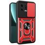 Mobigear Armor Ring Cam Slide Xiaomi 13 Hoesje Hardcase Backcover Shockproof met Ringhouder en Camera Slider - Rood