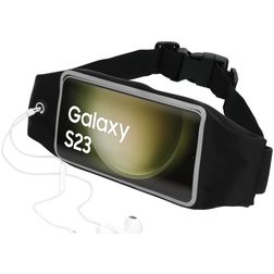 Mobiparts Comfort Fit Belt Telefoonhouder Hardlopen Samsung Galaxy S23 Sport Hoesje Neopreen Heuptas - Zwart