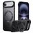 Mobigear Frosted Mag iPhone Air MagSafe Hoesje Hardcase Backcover met Standaard - Zwart