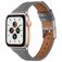Mobigear Napoli Leren Apple Watch Bandje Gespsluiting - 42/41/40/38 mm - Grijs