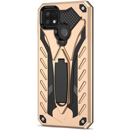 Mobigear Armor Stand Realme C21Y Hoesje Hardcase Backcover Shockproof met Standaard - Goud