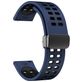 Mobigear Sport Plus Mag Siliconen Smartwatch Bandje Magneetsluiting - Universeel 22 mm connector - Zwart / Donkerblauw