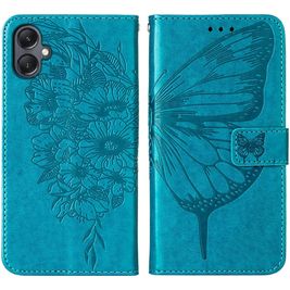 Mobigear Butterfly Samsung Galaxy A05 Hoesje Bookcase Portemonnee - Blauw