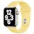 Mobigear Sport Flowers Siliconen Apple Watch Bandje Druksluiting - 49/46/45/44 mm - Geel