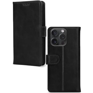 Mobilize Premium Gelly Wallet iPhone 15 Pro Hoesje Bookcase Portemonnee - Zwart
