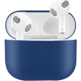 Mobigear Colors Apple AirPods 3 Hoesje Flexibel Siliconen - Donkerblauw Mobigear Colors Apple AirPods 3 Hoesje Flexibel Siliconen - Donkerblauw