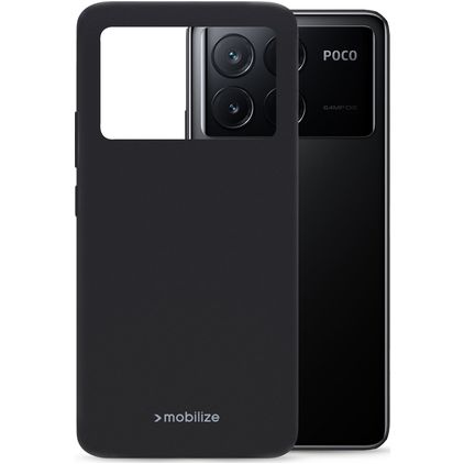 Mobilize Rubber Gelly POCO X6 Pro Hoesje Flexibel TPU Backcover - Matt Black