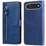 Mobigear Zipper iPhone Air Hoesje Bookcase Portemonnee - Blauw
