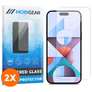 Mobigear iPhone 15 Glazen Screenprotector - Case Friendly (2-Pack)
