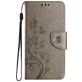 Mobigear Flowers Samsung Galaxy A55 Hoesje Bookcase Portemonnee - Grijs
