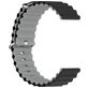 Mobigear Ocean Siliconen Smartwatch Bandje Gespsluiting - Universeel 22 mm connector - Zwart / Grijs