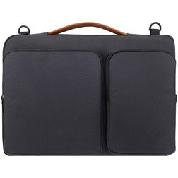 Mobigear Traveler Nylon Laptop Schoudertas Laptoptas - Zwart