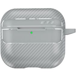 Mobigear Carbon Fiber Dun Apple AirPods 4 Hardcase Hoesje - Grijs