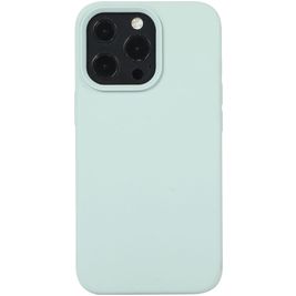 Mobigear Rubber Touch iPhone 14 Siliconen Hoesje Backcover - Mint