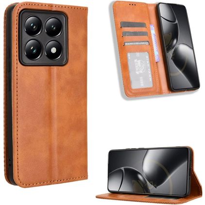 Mobigear Sensation Xiaomi 14T Hoesje Bookcase Portemonnee - Bruin