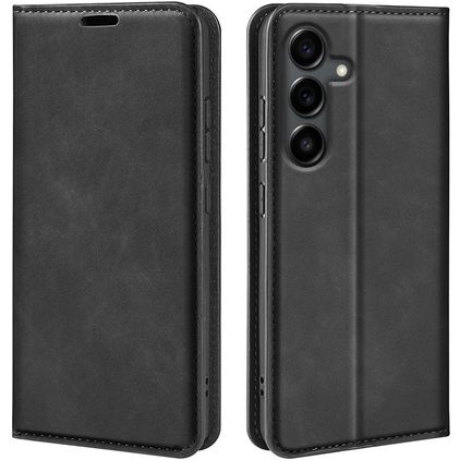 Mobigear Retro Slim Samsung Galaxy S25 FE Hoesje Bookcase Portemonnee - Zwart