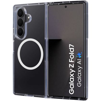 Mobiparts Hardcover Doorzichtig Samsung Galaxy Z Fold 7 MagSafe Hoesje Hardcase Backcover - Transparant