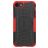 Mobigear Tire iPhone 8 Hoesje Hardcase Backcover Shockproof met Standaard - Zwart / Rood