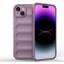 Mobigear Bumpy iPhone 15 Plus Hoesje Flexibel TPU Backcover - Paars