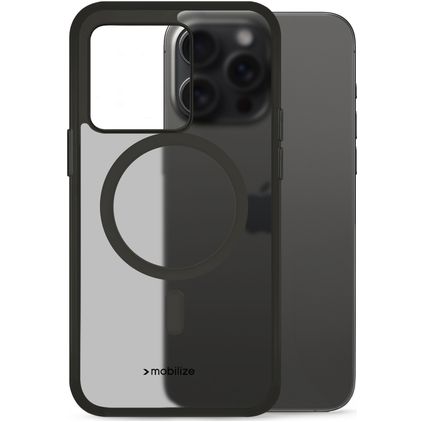 Mobilize Hybrid iPhone 15 Pro Max MagSafe Hoesje Hardcase Backcover Shockproof - Zwart