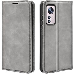 Mobigear Retro Slim Xiaomi 12 Pro Hoesje Bookcase Portemonnee - Grijs