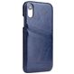 Fierre Shann Premium Card iPhone XR Hoesje Backcover met Pasjeshouder - Blauw