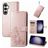 Mobigear Clover Samsung Galaxy S23 FE Hoesje Bookcase Portemonnee - Roségoud