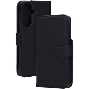 Mobiparts Wallet Samsung Galaxy A57 Hoesje Echt Leer Bookcase Portemonnee - Zwart