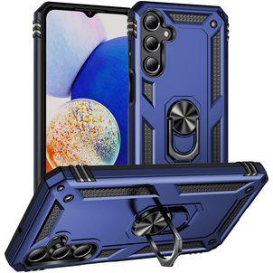 Mobigear Armor ring Samsung Galaxy A16 Hoesje Hardcase Backcover Shockproof met Ringhouder - Blauw