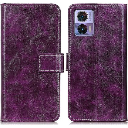 Mobigear Basic Motorola Edge 30 Neo Hoesje Bookcase Portemonnee - Paars