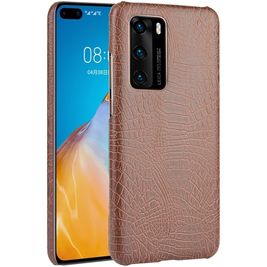 Mobigear Croco Huawei P40 Hoesje Hardcase Backcover - Bruin