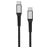 Mobiparts Woven Cable USB-C naar USB-C Kabel 1,5 m - Zwart
