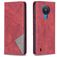 Mobigear Rhombus Slim Nokia 1.4 Hoesje Bookcase - Rood