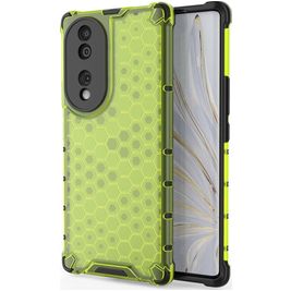 Mobigear Honeycomb HONOR 70 Hoesje Hardcase Backcover Shockproof - Groen