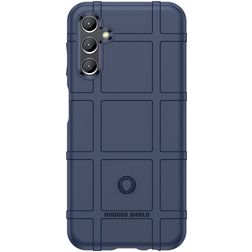 Mobigear Rugged Shield Samsung Galaxy A24 Hoesje Flexibel TPU Backcover Shockproof - Blauw