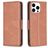 Mobigear Excellent iPhone 16 Pro Hoesje Bookcase Portemonnee - Bruin