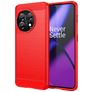 Mobigear Brushed OnePlus 11 Hoesje Flexibel TPU Backcover - Rood