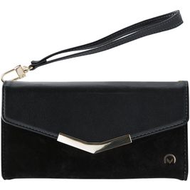 Mobilize Gelly Velvet iPhone X Hoesje Uitneembare 2in1 Clutch - Deep Black